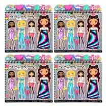 Conjunto de esboços Fashionista Fashionista do Fashion Angels, pacote de 4 cadernos de desenho Conjunto de esboços Fashionista Fashionista do Fashion Angels, pacote de 4 cadernos de desenho