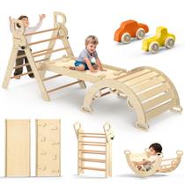 Conjunto de escalada BlueWood Pikler Triangle 7 em 1 para crianças pequenas Conjunto de escalada BlueWood Pikler Triangle 7 em 1 para crianças pequenas