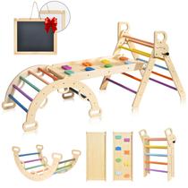 Conjunto de escalada BlueWood Pikler Triangle dobrável de 2 a 6 anos