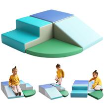 Conjunto de escalada de espuma para crianças CMFYDAILY, 4 peças para jogos internos Conjunto de escalada de espuma para crianças CMFYDAILY, 4 peças para jogos internos