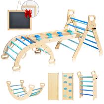 Conjunto de escalada indoor BlueWood Pikler Triangle 2-6 anos para crianças