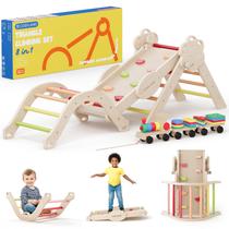 Conjunto de escalada infantil Pikler Triangle 8 em 1 da COSYLAND