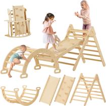 Conjunto de escalada Tiny Land Pikler Triangle 7 em 1 por mais de 2 anos Conjunto de escalada Tiny Land Pikler Triangle 7 em 1 por mais de 2 anos