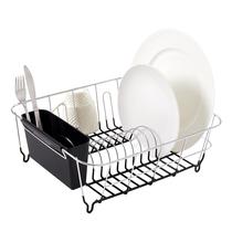 Conjunto de escorredor de pratos Sweet Home Collection Black (pacote com 12) Conjunto de escorredor de pratos Sweet Home Collection Black (pacote com 12)