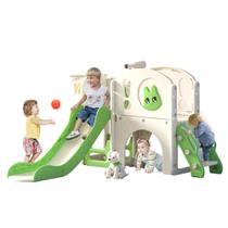 Conjunto de Escorregador e Escalada Infantil Nyeekoy 8 em 1 Verde 163x152x97 cm