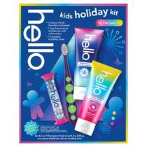 Conjunto de escova de dentes e pasta de dentes para crianças hello Holiday Kit 238g