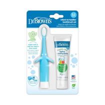 Conjunto de Escova de Dentes Infantil Azul, 1,113ml - Criança Dr. Brown