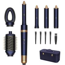 Conjunto de escova e modelador de cabelo Homdigrk 6 em 1 azul