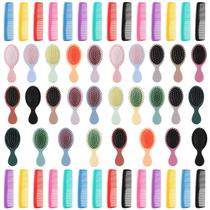 Conjunto de escova e pente de cabelo Gerrii, 56 unidades para mulheres, bebês e meninas Conjunto de escova e pente de cabelo Gerrii, 56 unidades para mulheres, bebês e meninas