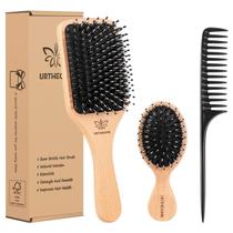 Conjunto de escova e pente de cabelo URTHEONE Boar Bristle para todos os cabelos