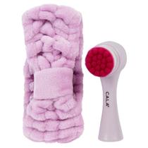 Conjunto de Escova Facial e Faixa de Cabelo Cala Dual Action Roxo