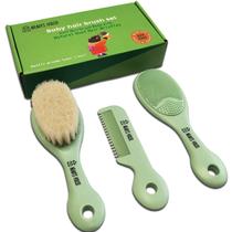 Conjunto de Escova para Cabelo de Bebê BRADYS HOUSE com Cerdas Macias de Pelo de Cabra Conjunto de Escova para Cabelo de Bebê BRADYS HOUSE com Cerdas Macias de Pelo de Cabra