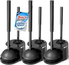 Conjunto de Escova Sanitária e Desentupidor FORASTO 3 Peças Preto Conjunto de Escova Sanitária e Desentupidor FORASTO 3 Peças Preto