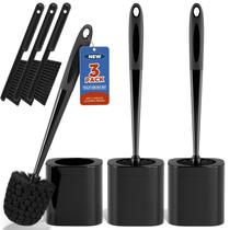 Conjunto de escovas de banheiro Holaloha, pacote com 3, suporte e escova para fendas Conjunto de escovas de banheiro Holaloha, pacote com 3, suporte e escova para fendas
