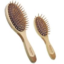 Conjunto de escovas de cabelo Giorgio Eco Friendly Wooden Bristle Hairbrush Conjunto de escovas de cabelo Giorgio Eco Friendly Wooden Bristle Hairbrush