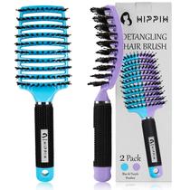 Conjunto de Escovas de Cabelo HIPPIH com Cerdas de Javali para Desembaraçar 2 Unidades Conjunto de Escovas de Cabelo HIPPIH com Cerdas de Javali para Desembaraçar 2 Unidades