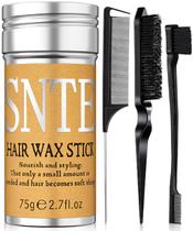Conjunto de escovas de cabelo Samnyte Slick Back Hair com cera e pente