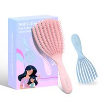 Conjunto de escovas de cabelo SHINLEA Detangler para cabelos cacheados e secos