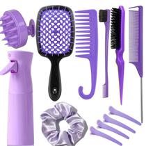 Conjunto de escovas de cabelo SUPHOUSE 12 unidades com spray de cabelo contínuo (200 mL) Conjunto de escovas de cabelo SUPHOUSE 12 unidades com spray de cabelo contínuo (200 mL)
