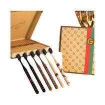 Conjunto De Escovas De Dente Elegantes Com Cerdas Macias Laranja Em Caixa De Presente Com 6 Peças Conjunto De Escovas De Dente Elegantes Com Cerdas Macias Laranja Em Caixa De Presente Com 6 Peças