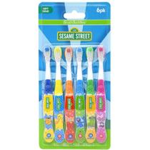 Conjunto de escovas de dentes Brush Buddies Sesame Street Soft, pacote com 6 Conjunto de escovas de dentes Brush Buddies Sesame Street Soft, pacote com 6