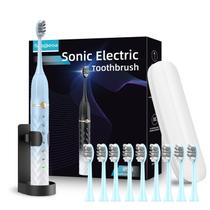 Conjunto de Escovas de Dentes Elétricas Seapeoa com 10 Cabeças e Estojo