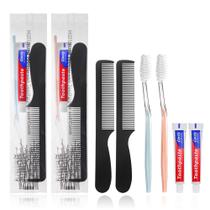 Conjunto de escovas de dentes HQSLsund, pacote de 100 com pasta de dente e pente Conjunto de escovas de dentes HQSLsund, pacote de 100 com pasta de dente e pente