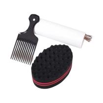 Conjunto De Escovas De Dentes Largas Para Perucas De Cabelo Real, Escova De Esponja Estilo Africano,