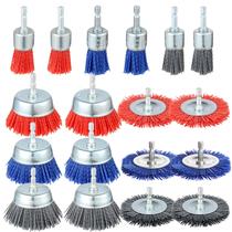 Conjunto de escovas de fio abrasivo de filamento de nylon AOKLIT, pacote com 18