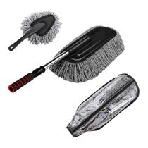 Conjunto de escovas de limpeza Car Duster de microfibra com alça retrátil