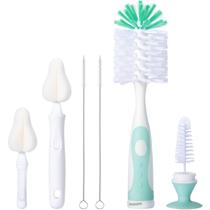 Conjunto de escovas de limpeza CAREBABYMORE com nylon e esponja, 5 unidades Conjunto de escovas de limpeza CAREBABYMORE com nylon e esponja, 5 unidades
