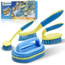 Conjunto de Escovas de Limpeza Koksi 4 Peças com Cabo Ergonômico Conjunto de Escovas de Limpeza Koksi 4 Peças com Cabo Ergonômico