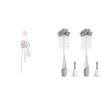 Conjunto de escovas de limpeza Munchkin Details 4 peças com 2 esponjas Conjunto de escovas de limpeza Munchkin Details 4 peças com 2 esponjas