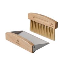 Conjunto de escovas de limpeza MUVNA Espresso Wood Handle com pá de lixo Conjunto de escovas de limpeza MUVNA Espresso Wood Handle com pá de lixo