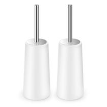 Conjunto de escovas de vaso sanitário IXO, pacote com 2, com alça de aço inoxidável Conjunto de escovas de vaso sanitário IXO, pacote com 2, com alça de aço inoxidável