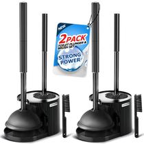 Conjunto de escovas e êmbolos para vaso sanitário FORASTO, pacote com 2 unidades, 2 em 1
