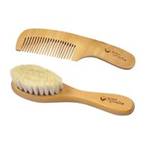 Conjunto de escovas e pentes, brotos verdes Baby Gently arruma o cabelo