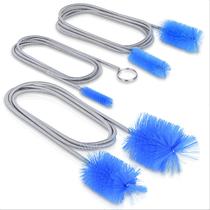 Conjunto de escovas flexíveis para ralos, crvewom, 3 peças, aço inoxidável