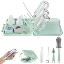 Conjunto de escovas para garrafas YomauiYee 6 em 1 com escova de silicone verde