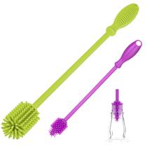 Conjunto de Escovas para Limpeza de Garrafas A2S Protection em Silicone 2 Peças Conjunto de Escovas para Limpeza de Garrafas A2S Protection em Silicone 2 Peças