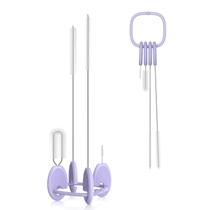 Conjunto de escovas para limpeza de palhas YOTIME Standing 4 em 1 com anel de suporte Conjunto de escovas para limpeza de palhas YOTIME Standing 4 em 1 com anel de suporte
