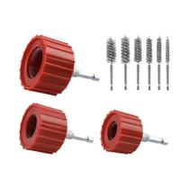 Conjunto De Escovas Para Limpeza De Tubos De Cobre 1/2, 3/4 E 1 Polegada, Escova De Furo De Aço
