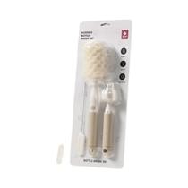 Conjunto De Escovas Para Mamadeiras 3 Em 1, Esponja Para Limpeza De Bicos, Cabo Longo Para Copos De