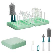 Conjunto de escovas para mamadeiras WHNL Portable com dispensador de sabonete e prateleira