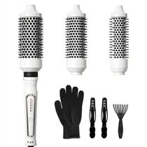 Conjunto de escovas térmicas K&K 3 em 1 escova quente de cerâmica para cabelo