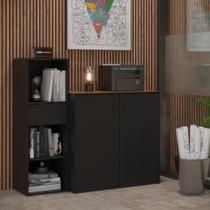 Conjunto de Escritório 2 Peças Smart Office Livreiro e Aparador Buffet