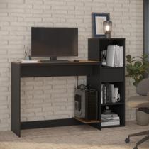 Conjunto De Escritório 2 Peças Tech Office Mesa E Armário Li - Preto E Cedro Preto E Cedro Conjunto De Escritório 2 Peças Tech Office Mesa E Armário Li - Preto E Cedro Preto E Cedro