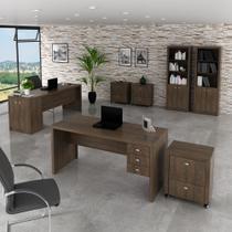 Conjunto de Escritório com Escrivaninha 08 pç CJ18-030 Tecnomóbili