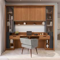 Conjunto de Escritório Completo LED e Vidro 7 Peças 8 Portas 248CMX52,5CMX230CM Linha Liga Modulado Conjunto de Escritório Completo LED e Vidro 7 Peças 8 Portas 248CMX52,5CMX230CM Linha Liga Modulado