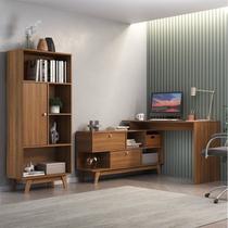 Conjunto de Escritório Escrivaninha em L 120x136cm 2 Portas e Estante 1 Porta Retrô Yescasa Conjunto de Escritório Escrivaninha em L 120x136cm 2 Portas e Estante 1 Porta Retrô Yescasa